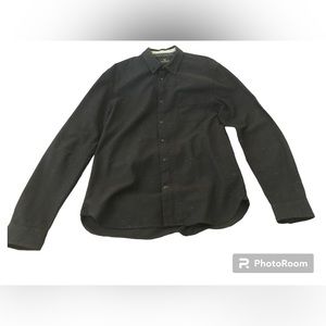 Scotch & Soda Dark Navy Blue Regular Fit Button Down Shirt Sz L